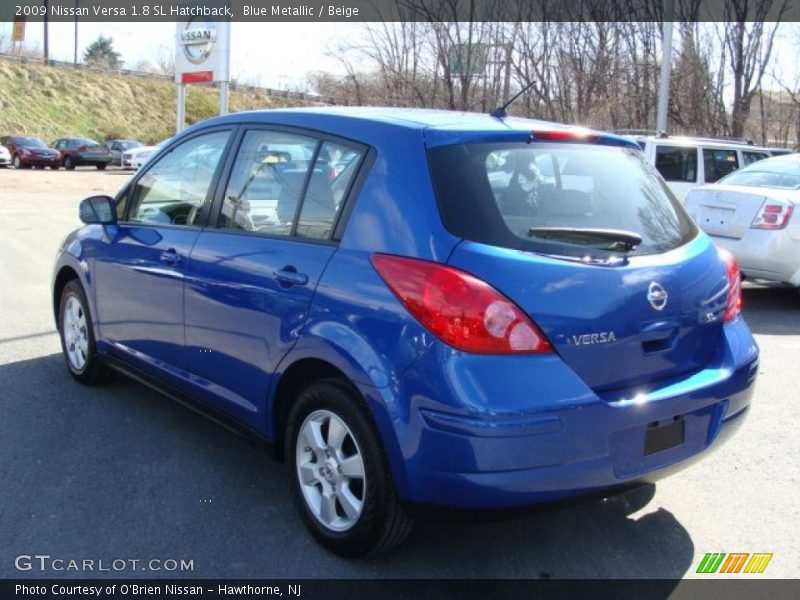 Blue Metallic / Beige 2009 Nissan Versa 1.8 SL Hatchback