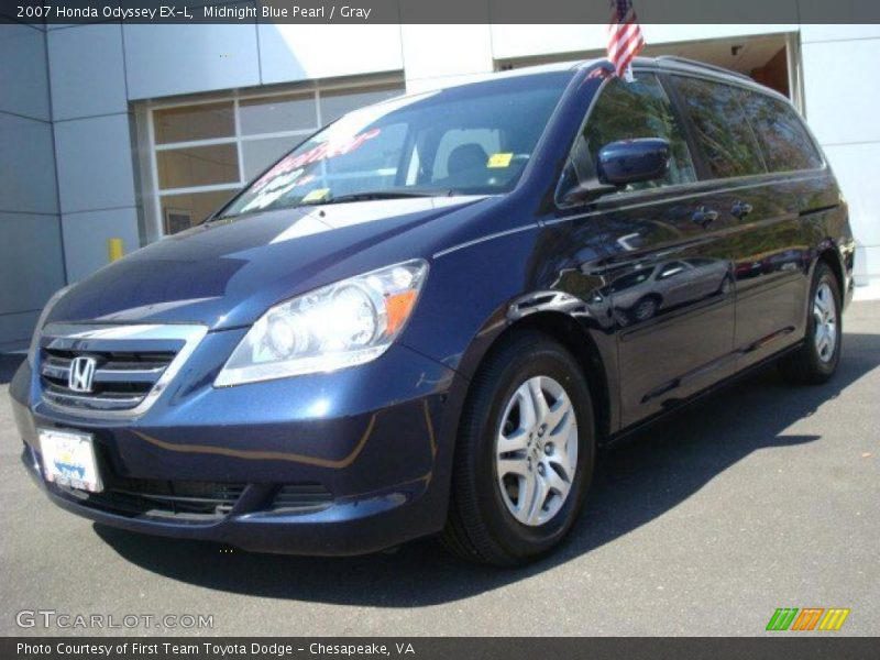 Midnight Blue Pearl / Gray 2007 Honda Odyssey EX-L
