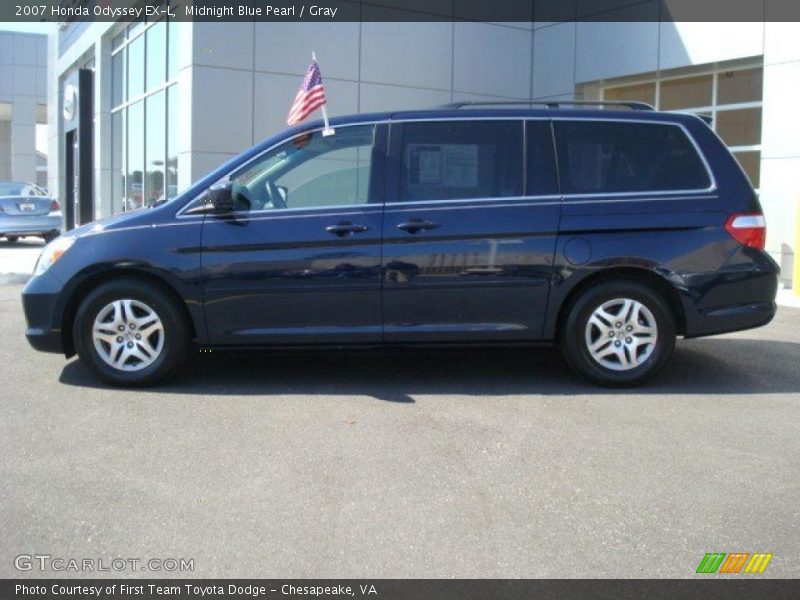 Midnight Blue Pearl / Gray 2007 Honda Odyssey EX-L