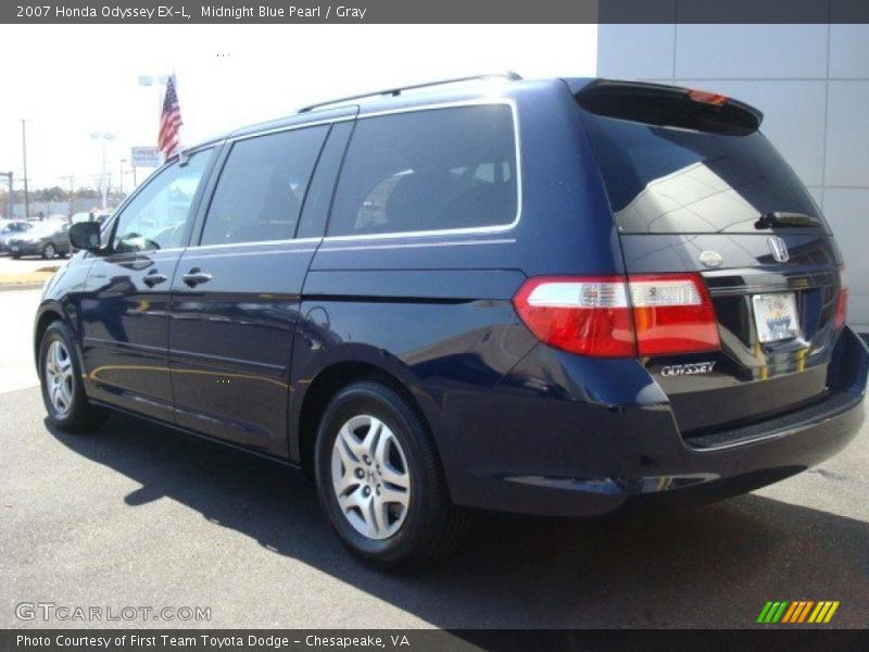 Midnight Blue Pearl / Gray 2007 Honda Odyssey EX-L