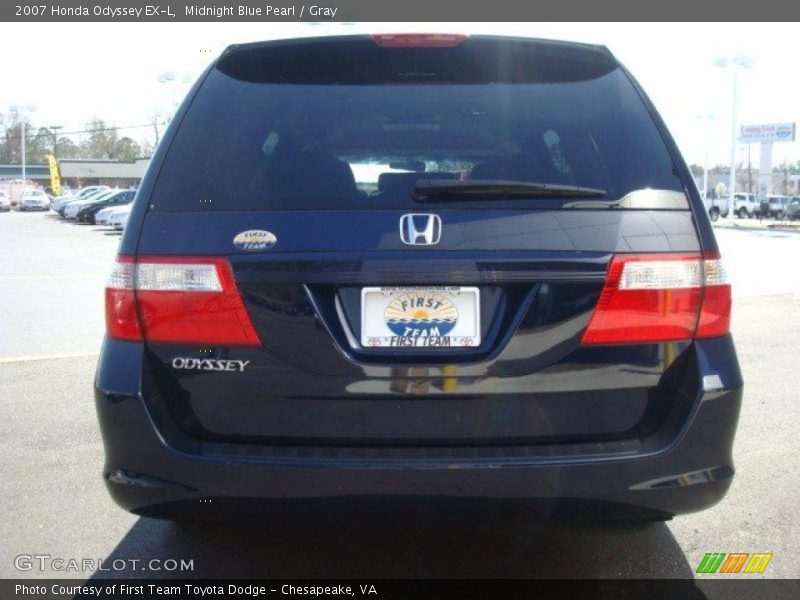 Midnight Blue Pearl / Gray 2007 Honda Odyssey EX-L