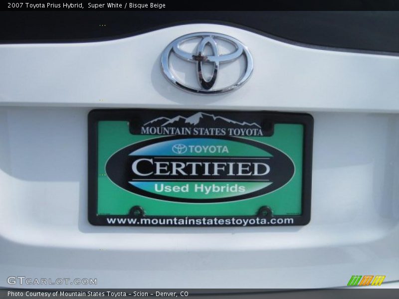 Super White / Bisque Beige 2007 Toyota Prius Hybrid