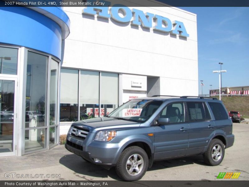 Steel Blue Metallic / Gray 2007 Honda Pilot EX-L 4WD