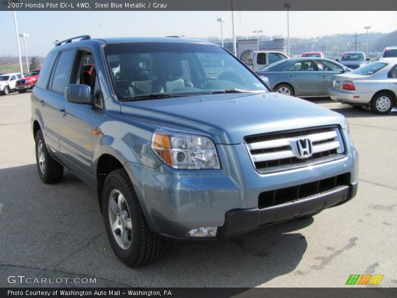 Steel Blue Metallic / Gray 2007 Honda Pilot EX-L 4WD