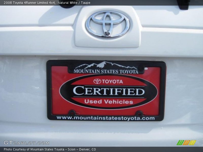 Natural White / Taupe 2008 Toyota 4Runner Limited 4x4