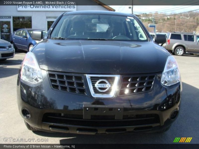 Wicked Black / Gray 2009 Nissan Rogue S AWD