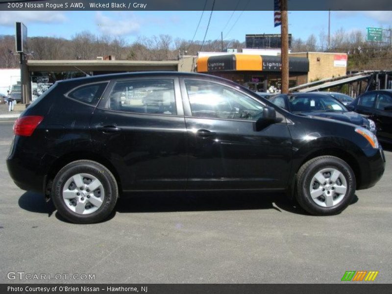 Wicked Black / Gray 2009 Nissan Rogue S AWD