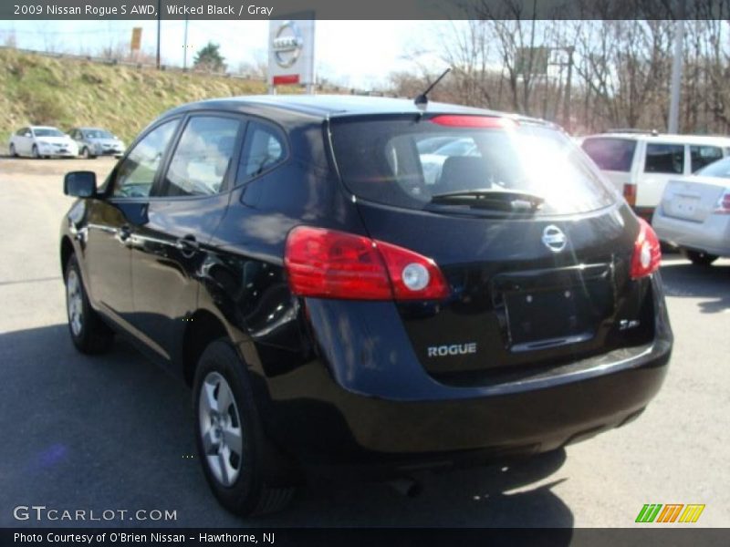 Wicked Black / Gray 2009 Nissan Rogue S AWD