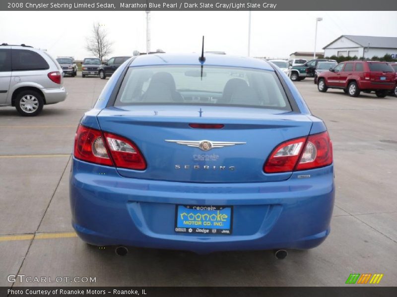 Marathon Blue Pearl / Dark Slate Gray/Light Slate Gray 2008 Chrysler Sebring Limited Sedan