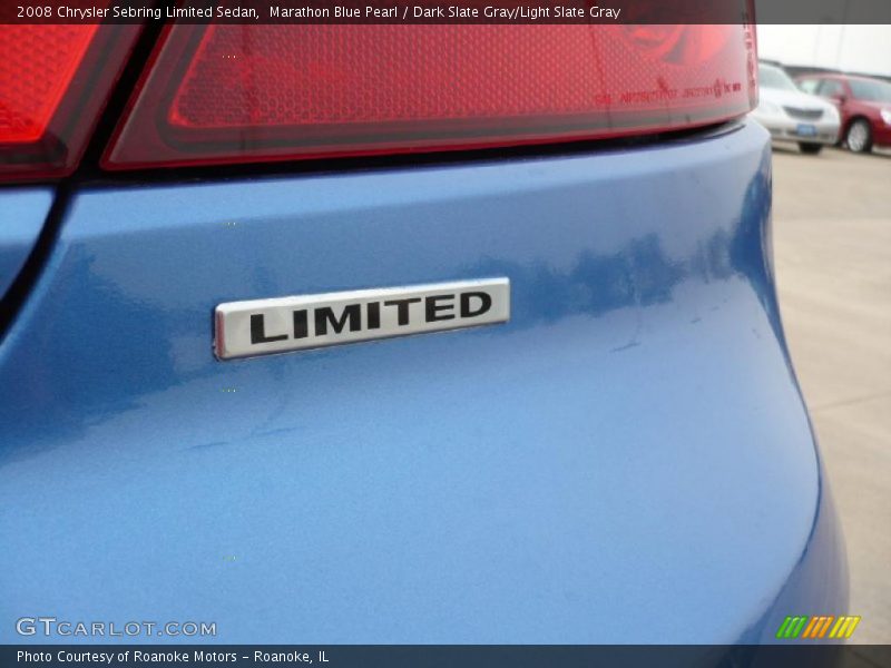 Marathon Blue Pearl / Dark Slate Gray/Light Slate Gray 2008 Chrysler Sebring Limited Sedan