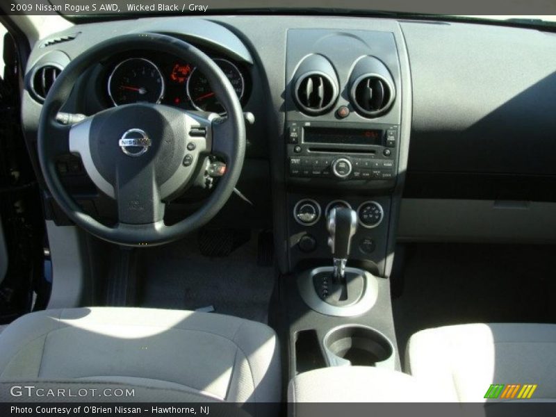 Wicked Black / Gray 2009 Nissan Rogue S AWD