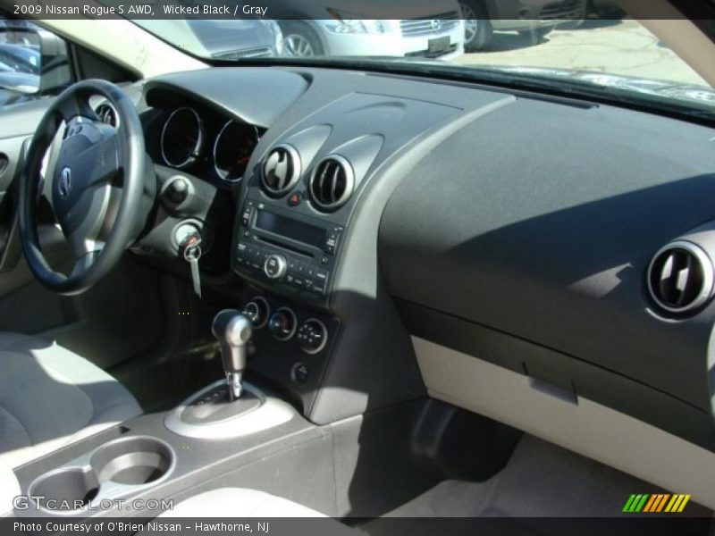 Wicked Black / Gray 2009 Nissan Rogue S AWD