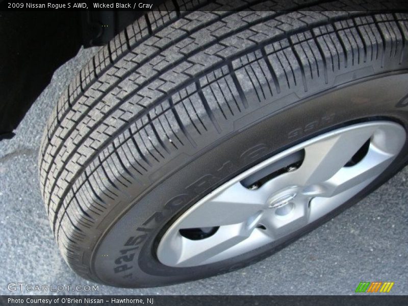 Wicked Black / Gray 2009 Nissan Rogue S AWD