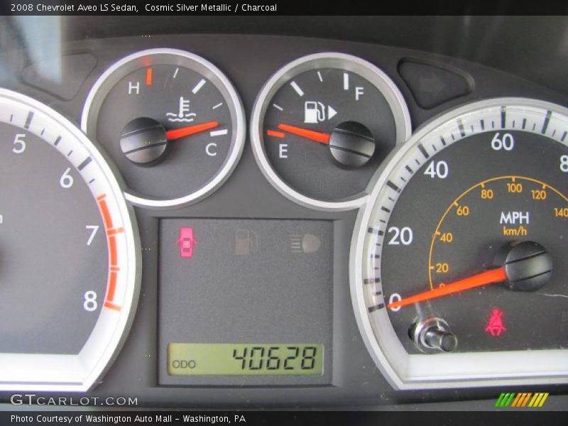 Cosmic Silver Metallic / Charcoal 2008 Chevrolet Aveo LS Sedan