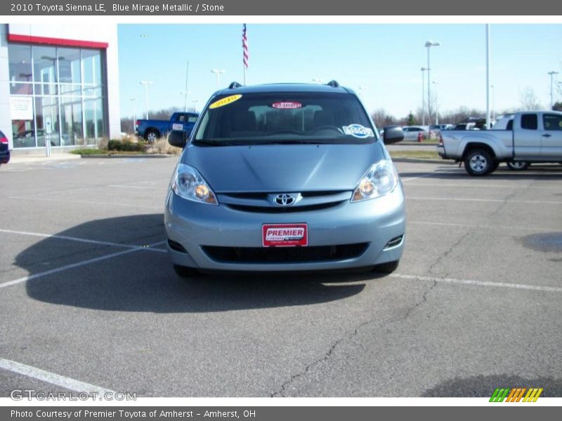 Blue Mirage Metallic / Stone 2010 Toyota Sienna LE