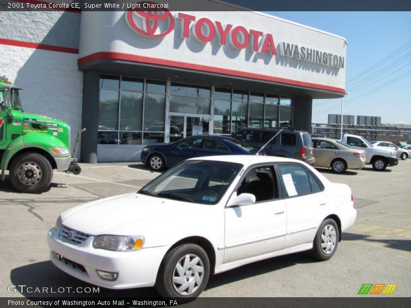 Super White / Light Charcoal 2001 Toyota Corolla CE