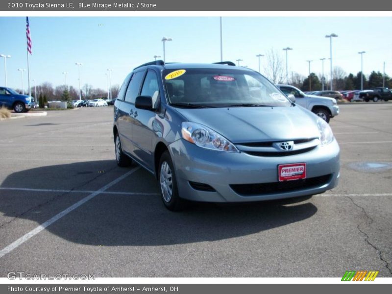 Blue Mirage Metallic / Stone 2010 Toyota Sienna LE