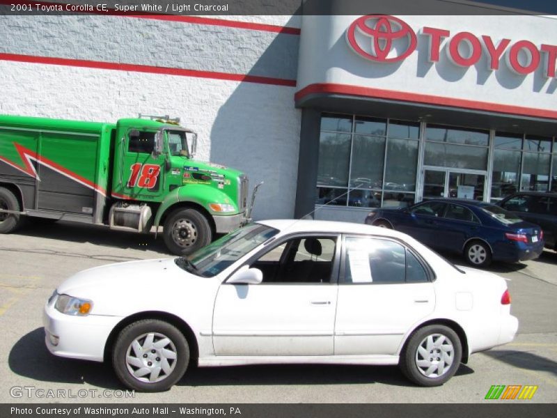 Super White / Light Charcoal 2001 Toyota Corolla CE