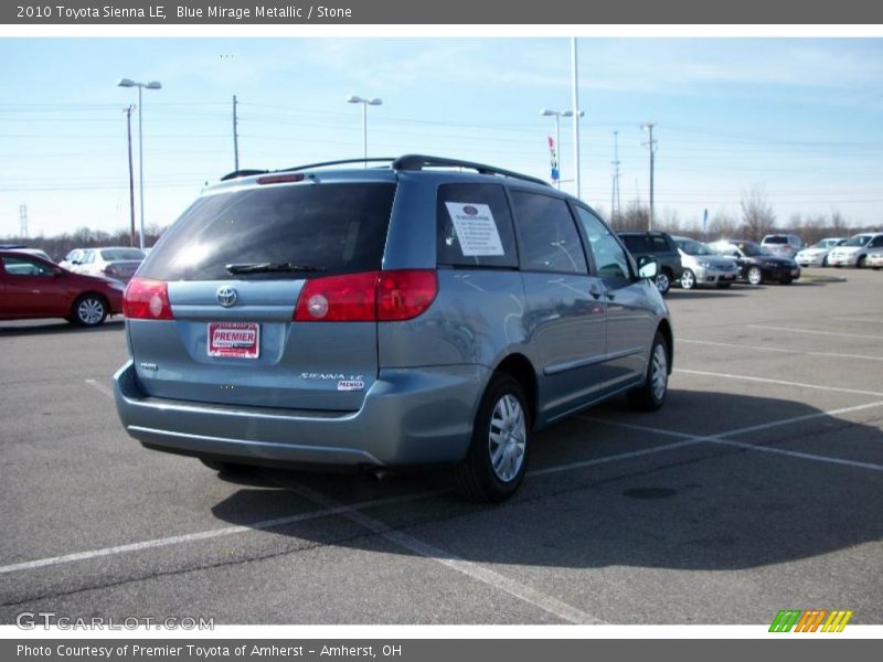Blue Mirage Metallic / Stone 2010 Toyota Sienna LE