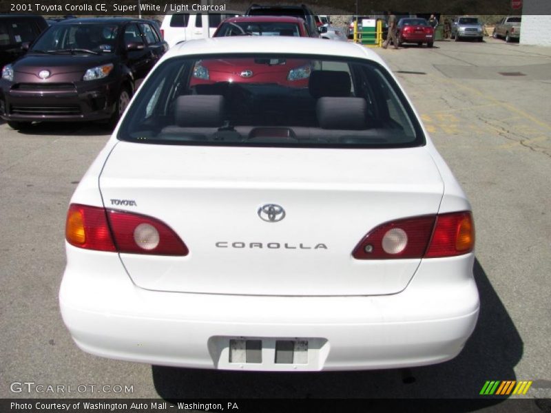 Super White / Light Charcoal 2001 Toyota Corolla CE