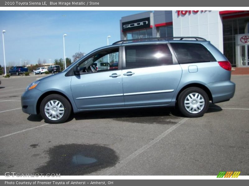 Blue Mirage Metallic / Stone 2010 Toyota Sienna LE