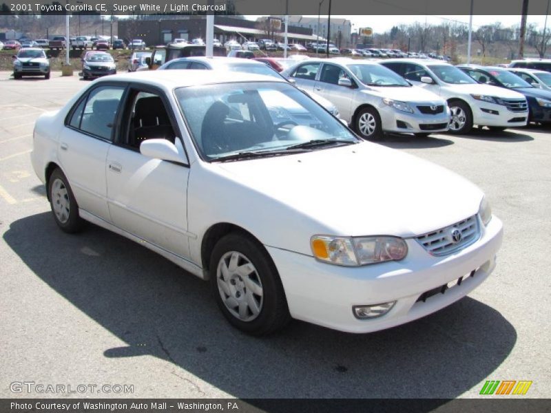 Super White / Light Charcoal 2001 Toyota Corolla CE