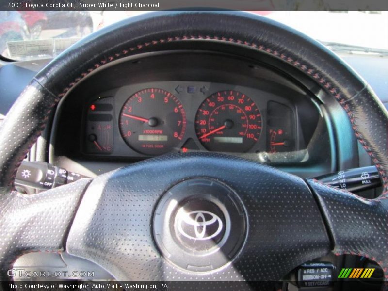 Super White / Light Charcoal 2001 Toyota Corolla CE