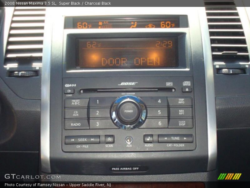 Super Black / Charcoal Black 2008 Nissan Maxima 3.5 SL
