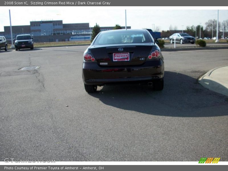 Sizzling Crimson Red Mica / Dark Charcoal Gray 2008 Scion tC