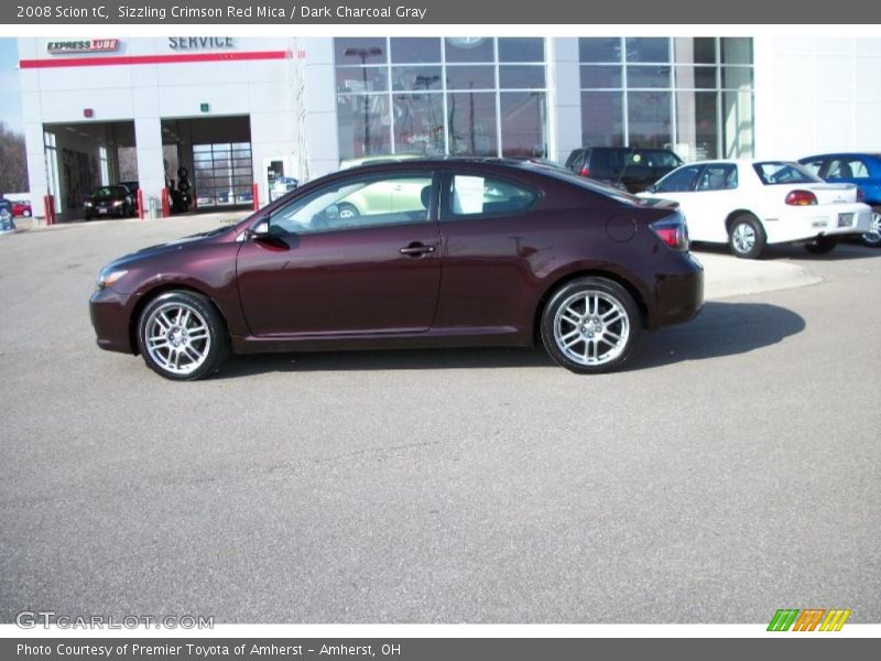 Sizzling Crimson Red Mica / Dark Charcoal Gray 2008 Scion tC