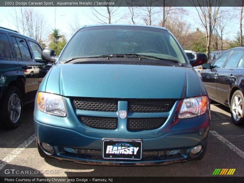 Aquamarine Metallic / Sandstone 2001 Dodge Caravan Sport