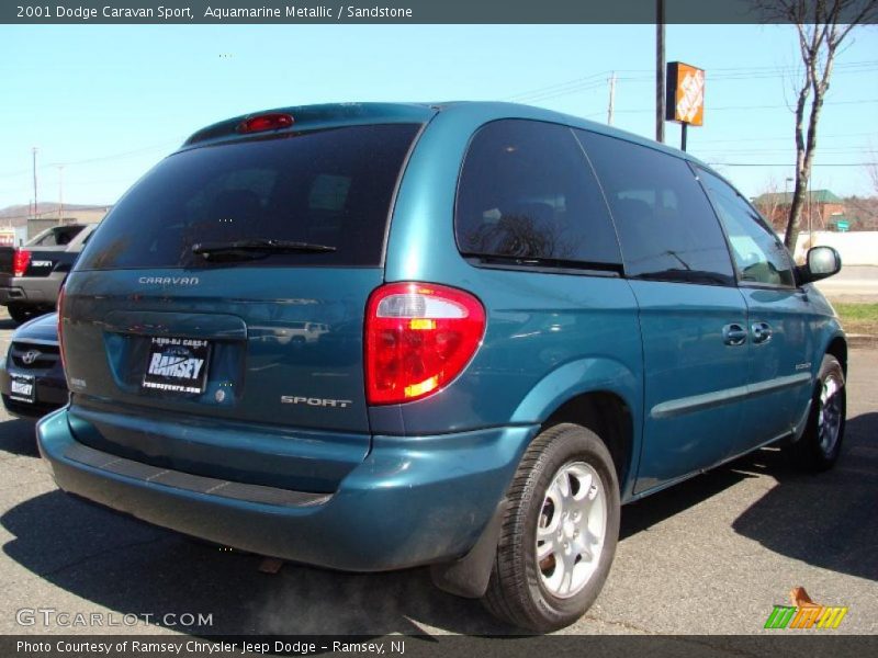 Aquamarine Metallic / Sandstone 2001 Dodge Caravan Sport