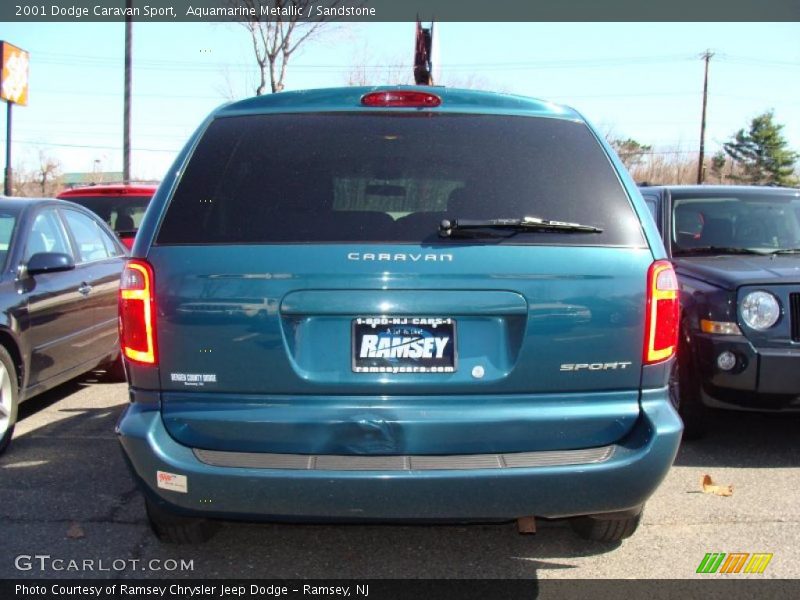 Aquamarine Metallic / Sandstone 2001 Dodge Caravan Sport