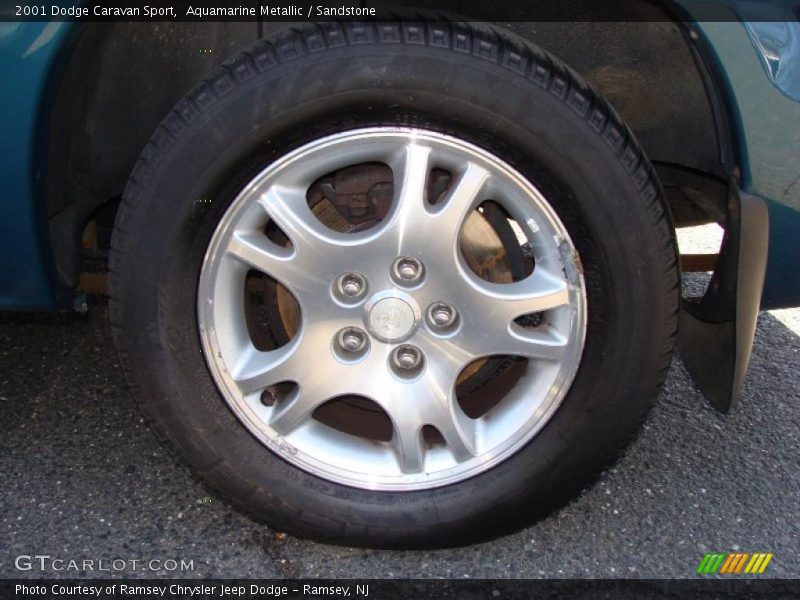 Aquamarine Metallic / Sandstone 2001 Dodge Caravan Sport