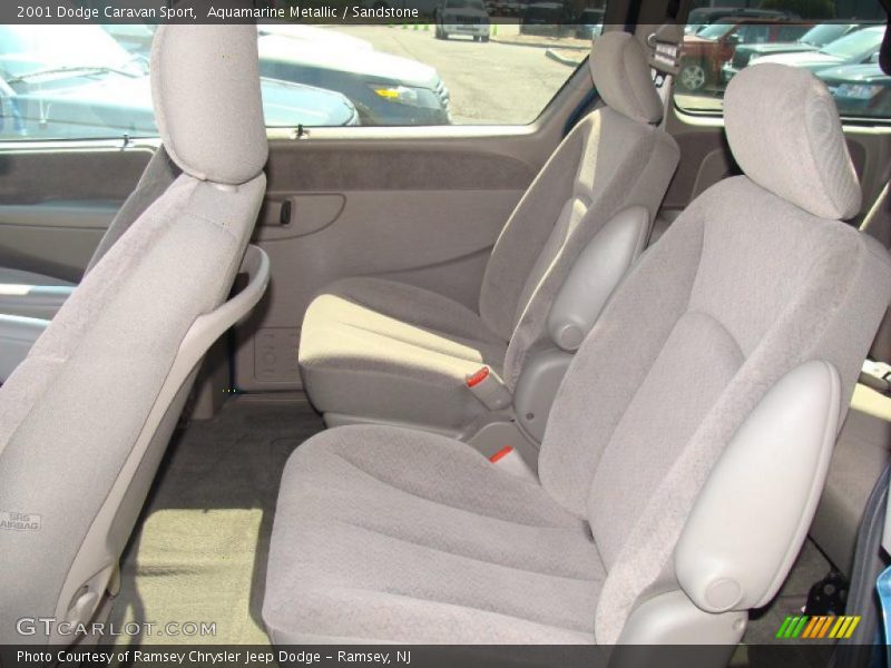 Aquamarine Metallic / Sandstone 2001 Dodge Caravan Sport