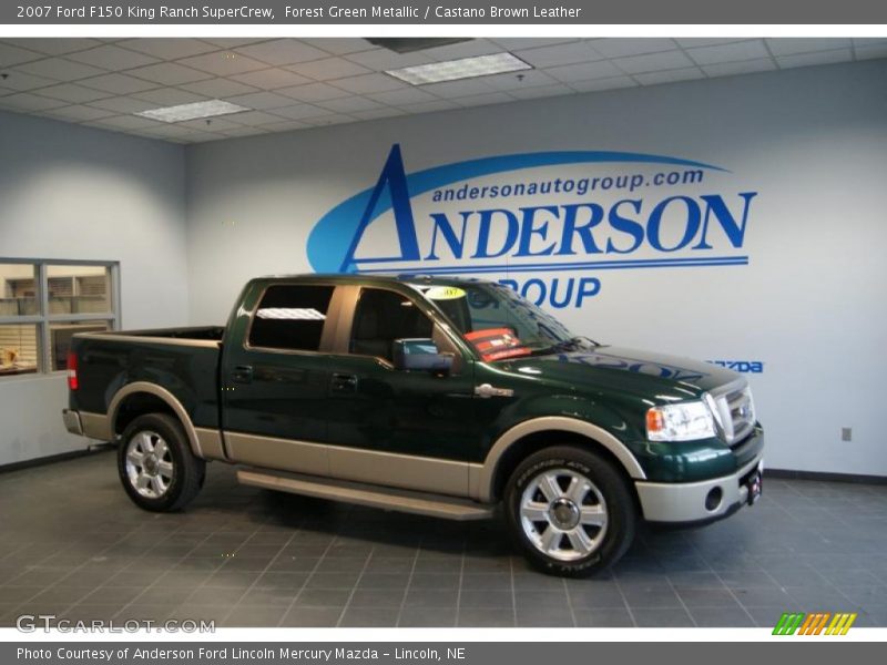 Forest Green Metallic / Castano Brown Leather 2007 Ford F150 King Ranch SuperCrew