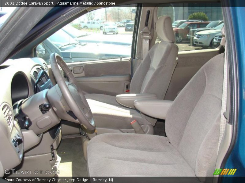 Aquamarine Metallic / Sandstone 2001 Dodge Caravan Sport