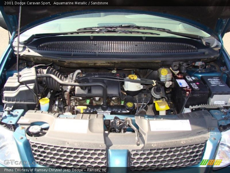 Aquamarine Metallic / Sandstone 2001 Dodge Caravan Sport