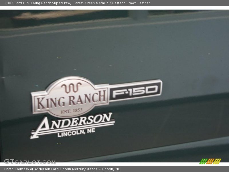 Forest Green Metallic / Castano Brown Leather 2007 Ford F150 King Ranch SuperCrew
