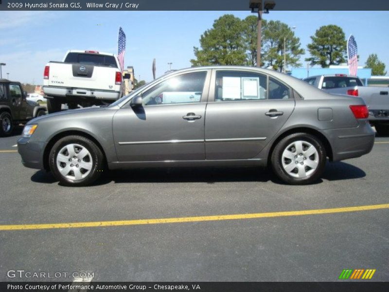 Willow Gray / Gray 2009 Hyundai Sonata GLS