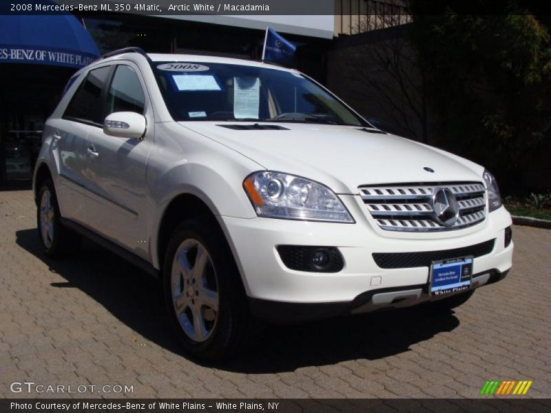 Arctic White / Macadamia 2008 Mercedes-Benz ML 350 4Matic