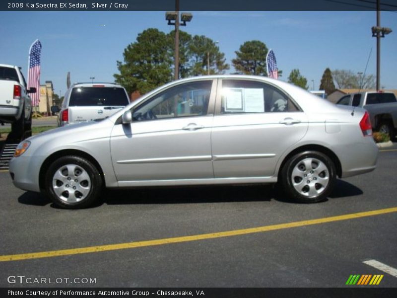 Silver / Gray 2008 Kia Spectra EX Sedan