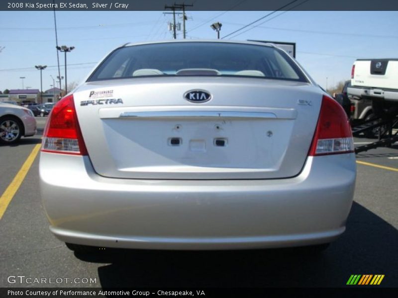 Silver / Gray 2008 Kia Spectra EX Sedan