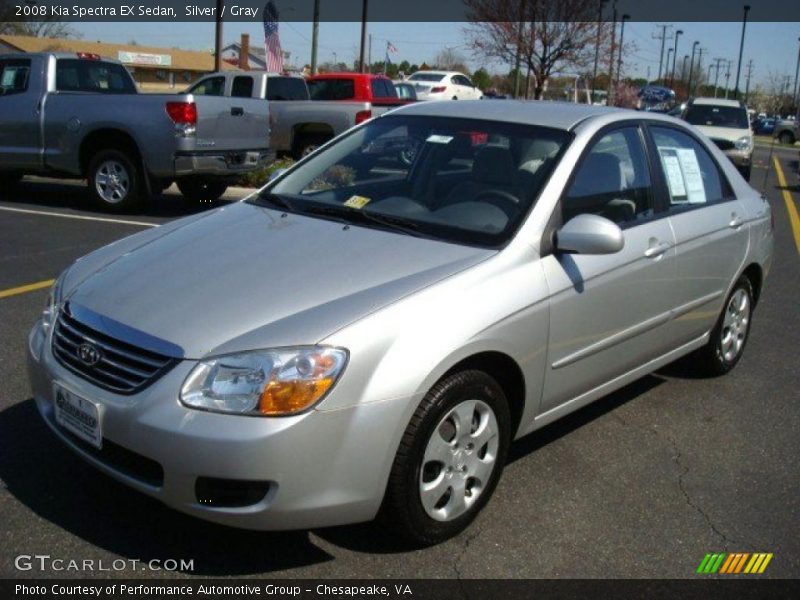 Silver / Gray 2008 Kia Spectra EX Sedan