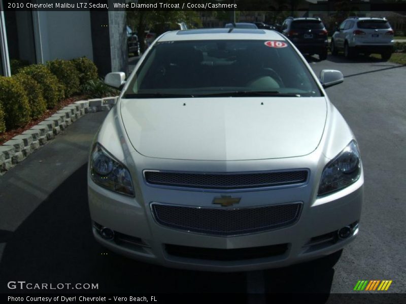 White Diamond Tricoat / Cocoa/Cashmere 2010 Chevrolet Malibu LTZ Sedan