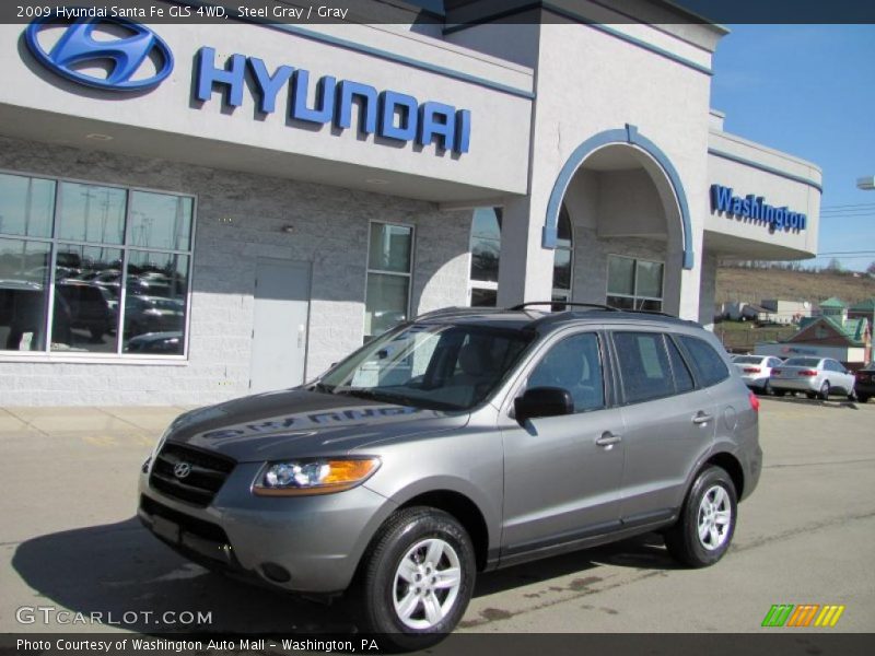 Steel Gray / Gray 2009 Hyundai Santa Fe GLS 4WD