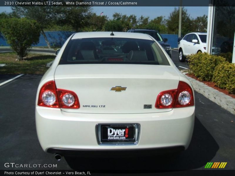 White Diamond Tricoat / Cocoa/Cashmere 2010 Chevrolet Malibu LTZ Sedan