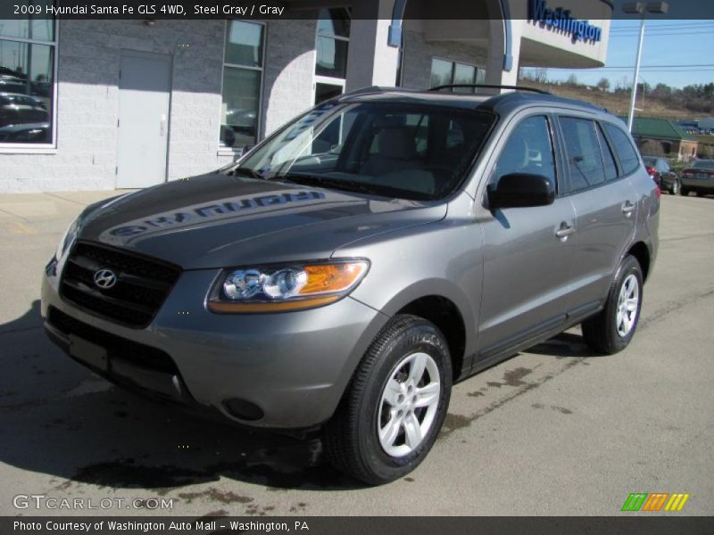 Steel Gray / Gray 2009 Hyundai Santa Fe GLS 4WD