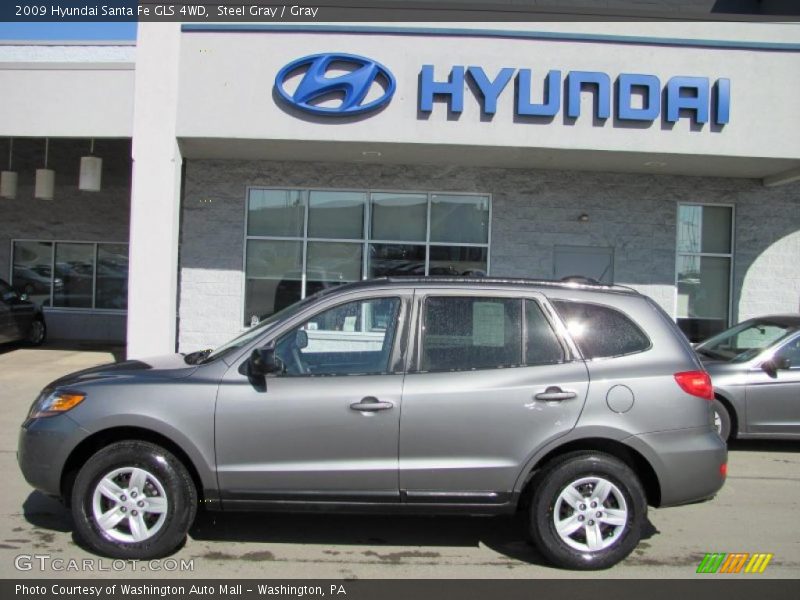 Steel Gray / Gray 2009 Hyundai Santa Fe GLS 4WD