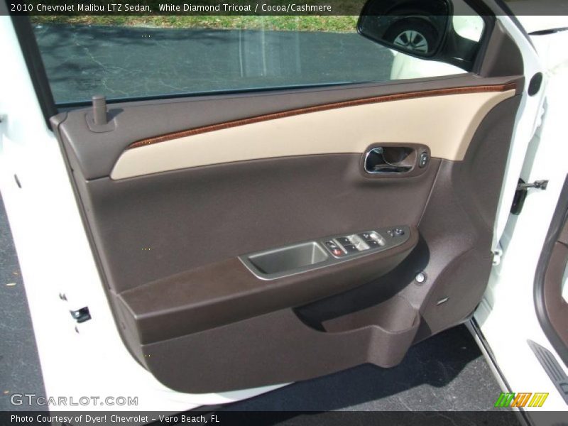White Diamond Tricoat / Cocoa/Cashmere 2010 Chevrolet Malibu LTZ Sedan